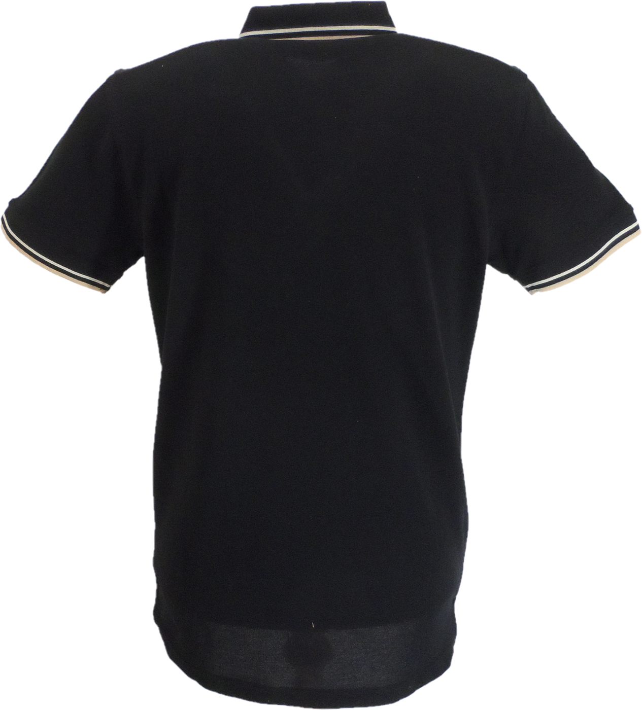 Lambretta Black/Beige Retro Vertical Stripe Polo Shirts