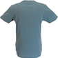 Lambretta Mens Smoke Blue Retro Target Ringer T-Shirt