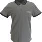 Lambretta Mens Steel Grey Checkerboard Collar Polo Shirts