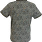 Lambretta Khaki Green Paisley Print Polo Shirts
