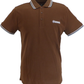 Lambretta Brown Retro Target Logo 100% Cotton Polo Shirts