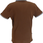 Lambretta Brown Retro Target Logo 100% Cotton Polo Shirts