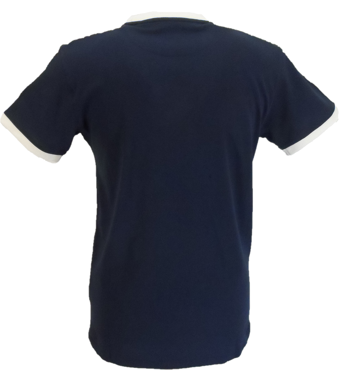 Lambretta Mens Navy Blue Target Logo Ringer T-Shirt