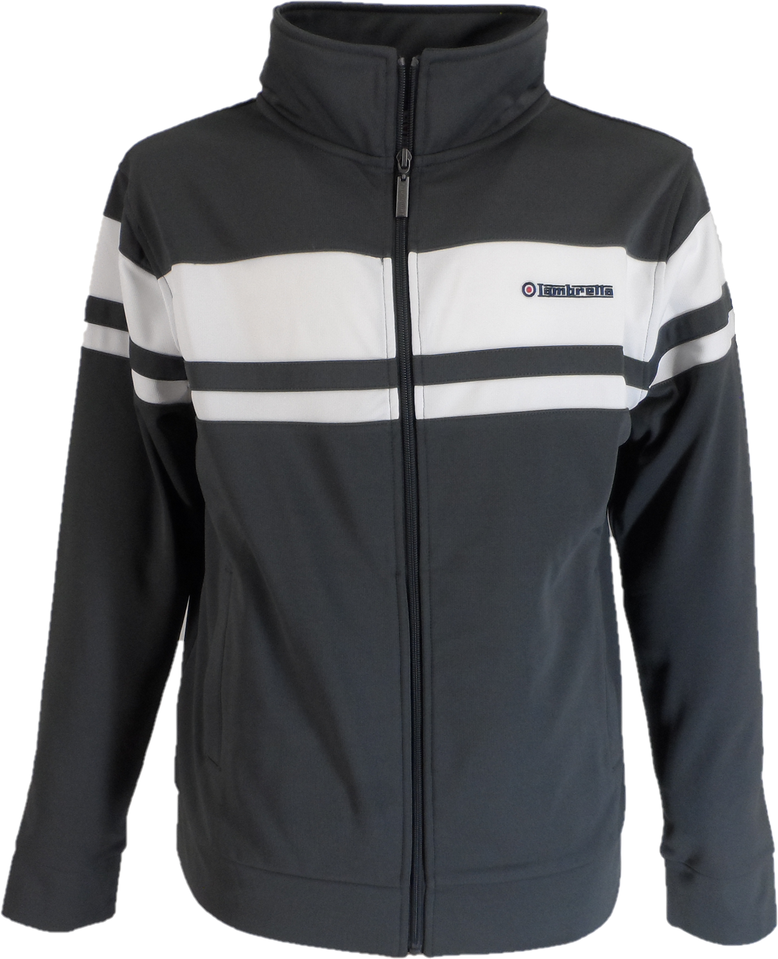 Lambretta Retro Grey/White Championship Track Top Jacket