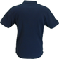 Navy blue polo shirt on a white background