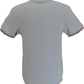 Trojan Mens Powder Blue Ottoman Rib Tipped Pique T Shirt