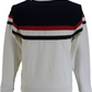 Trojan Mens Ecru Panel Stripe Track Tops