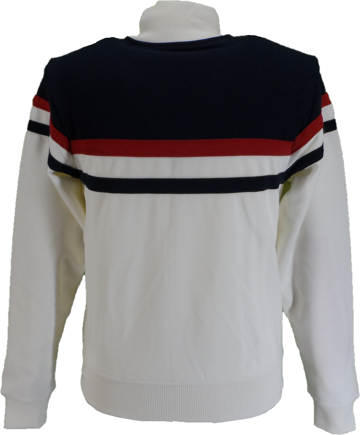 Trojan Mens Ecru Panel Stripe Track Tops