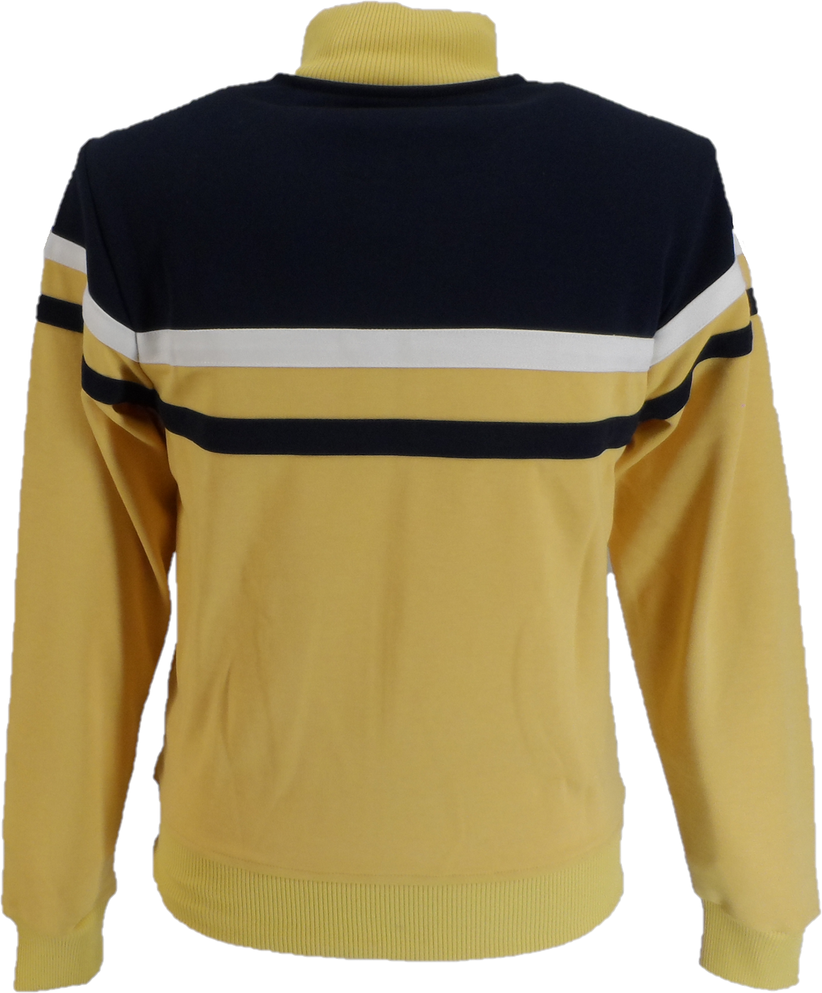 Trojan Mens Mustard Yellow Panel Stripe Track Tops