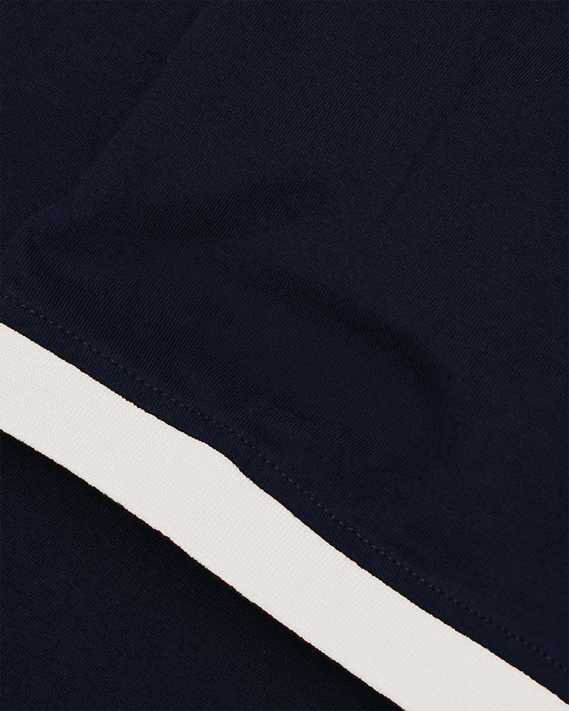 Lambretta Mens Navy Blue Target Logo Ringer T-Shirt