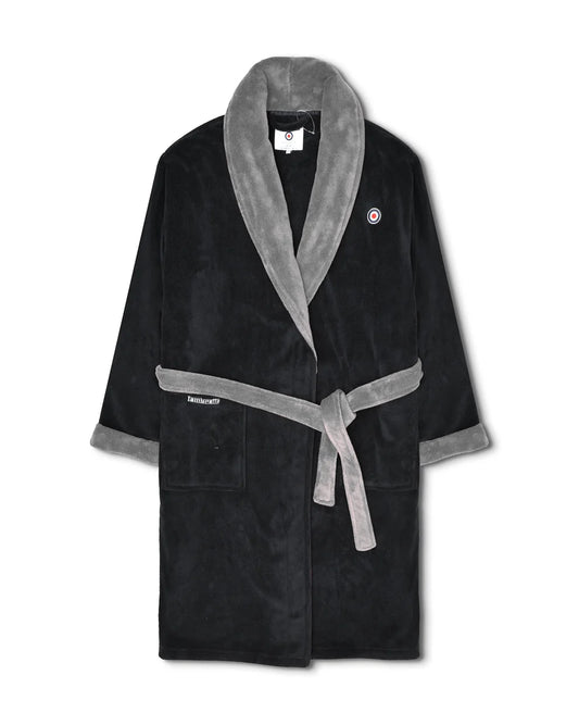 Lambretta Mens Black Luxury Dressing Gown
