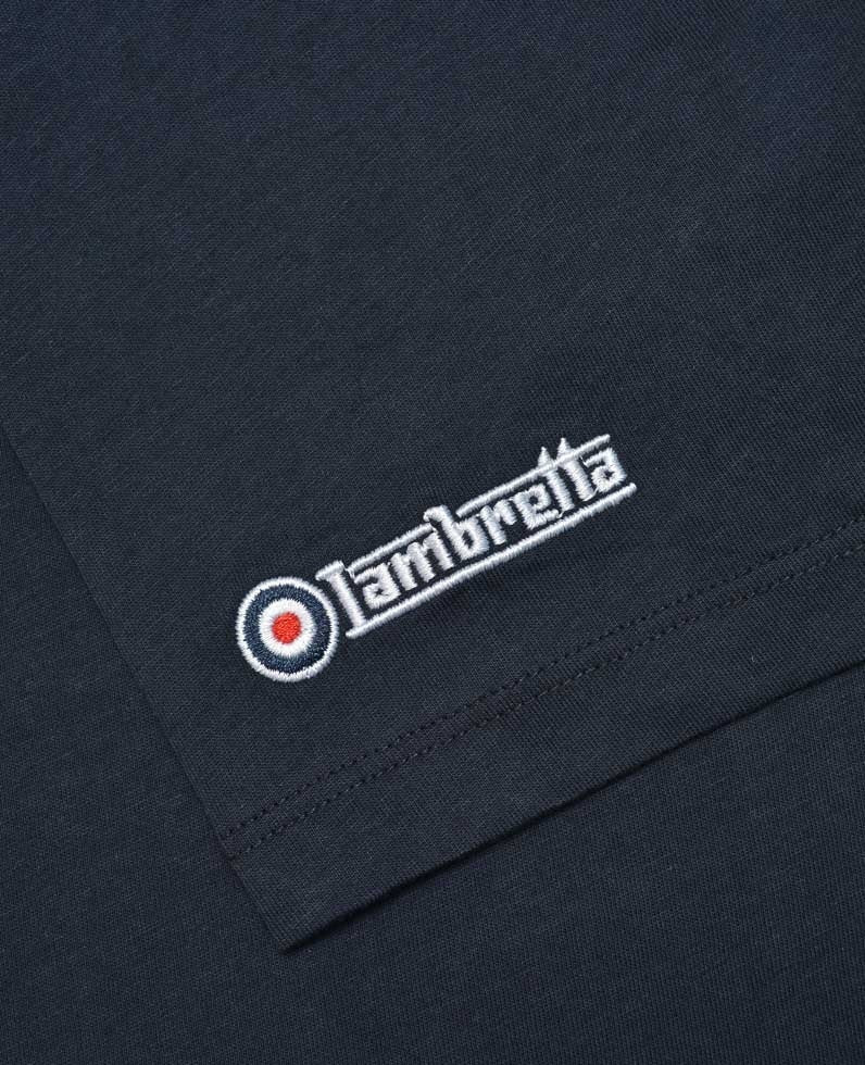 Lambretta Mens Navy Blue Helmet Retro T Shirt