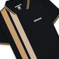 Lambretta Black/Beige Retro Vertical Stripe Polo Shirts