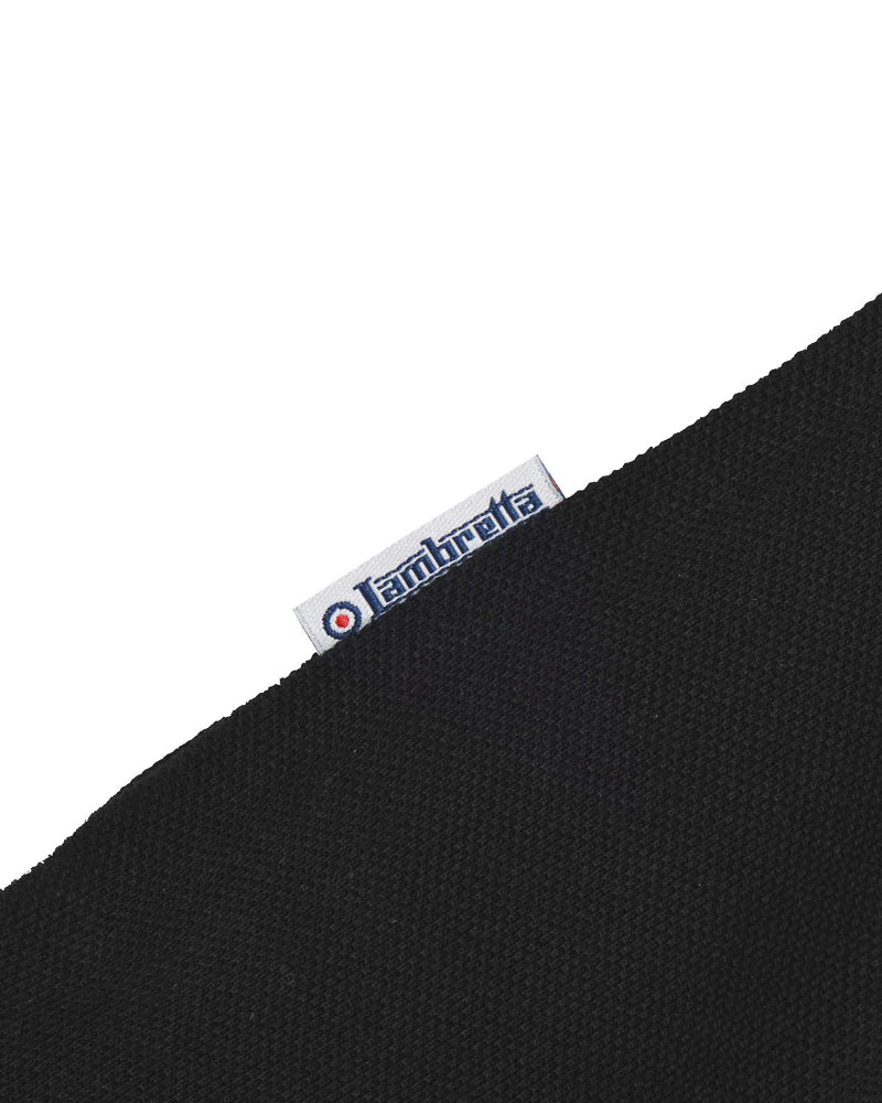 Lambretta Black/Beige Retro Vertical Stripe Polo Shirts