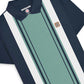 Lambretta Navy Blue Classic Retro Striped Polo Shirts