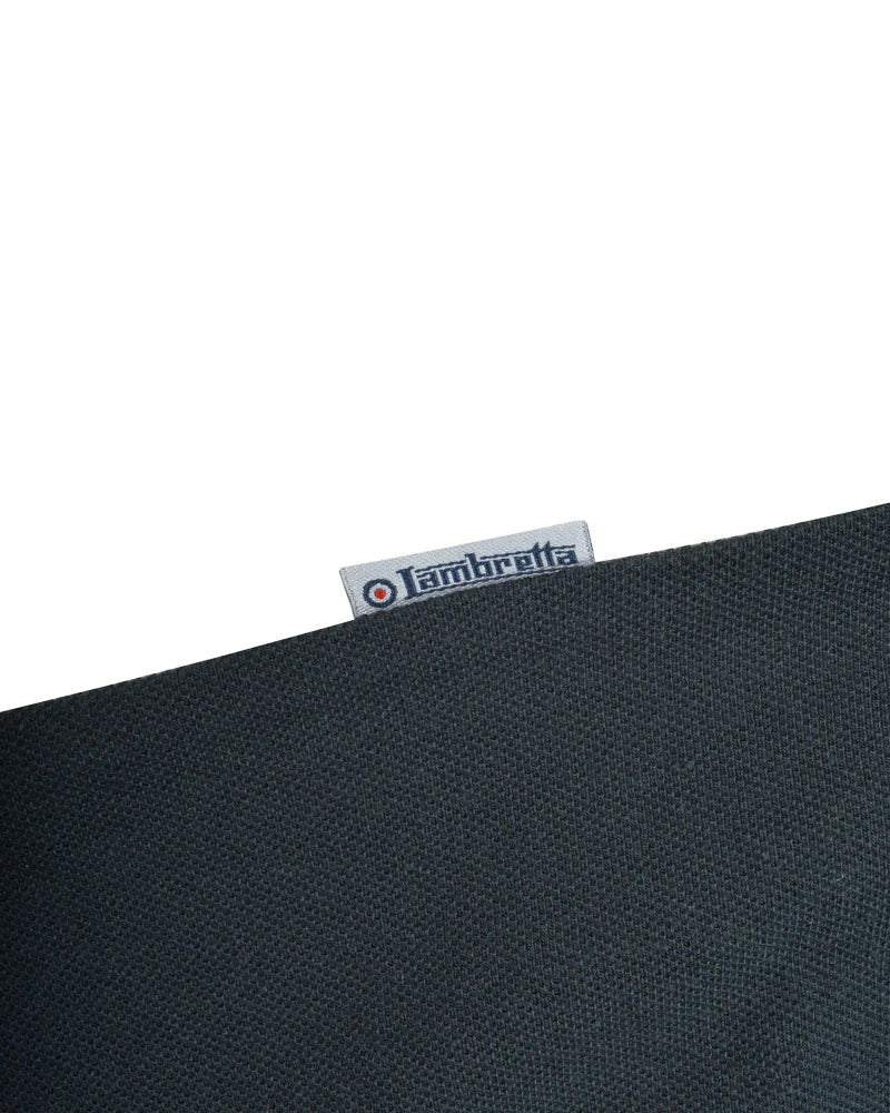 Lambretta Navy Blue Classic Retro Striped Polo Shirts