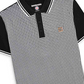 Lambretta Mens Black/White Houndstooth Polo Shirts