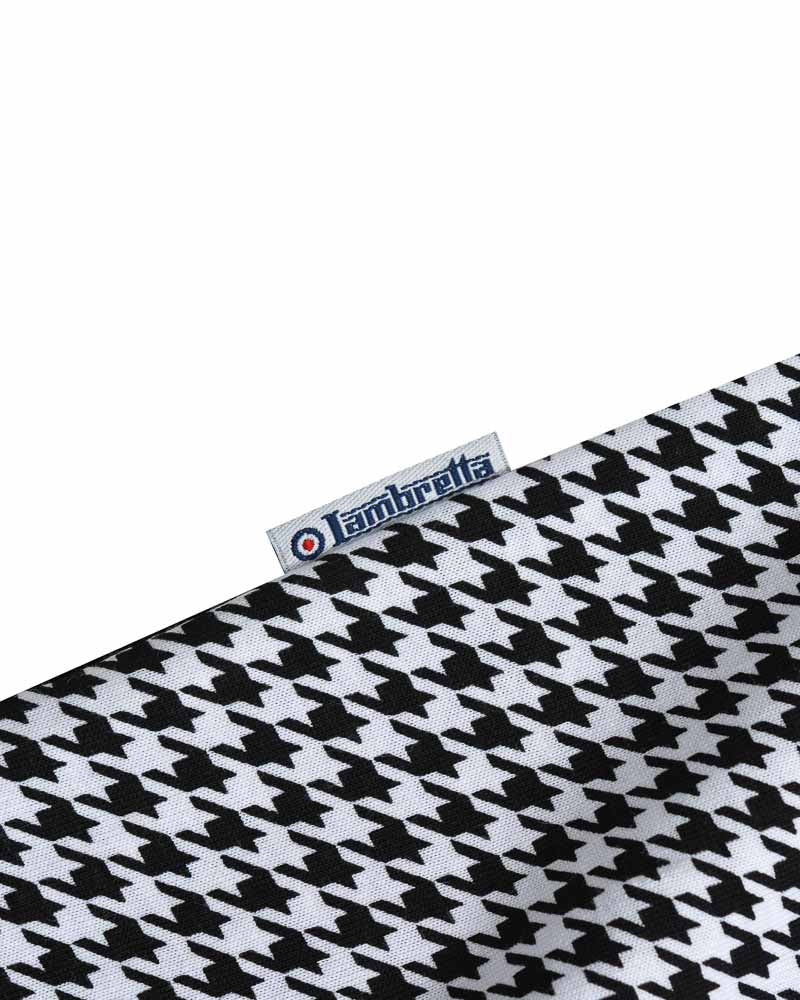 Lambretta Mens Black/White Houndstooth Polo Shirts