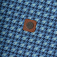 Lambretta Mens Dark Blue Houndstooth Print Cotton Polo Shirts