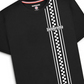 Lambretta Mens Black Two Tone Stripe Retro T Shirt