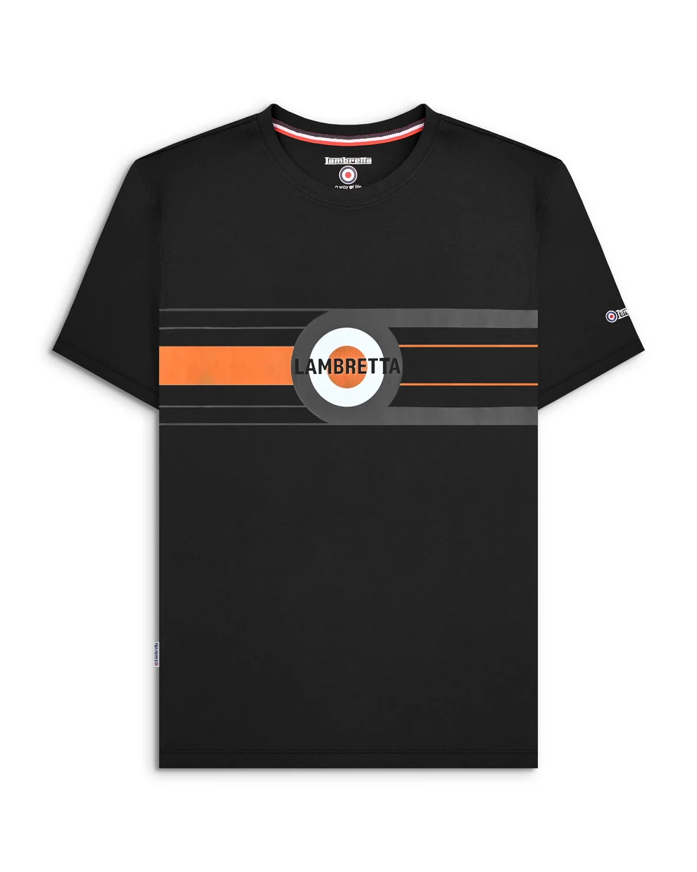 Lambretta Mens Black Target Brand T Shirt