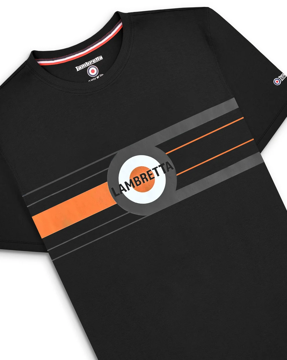 Lambretta Mens Black Target Brand T Shirt
