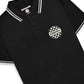 Lambretta Black & White Two Tone Badge Polo Shirts