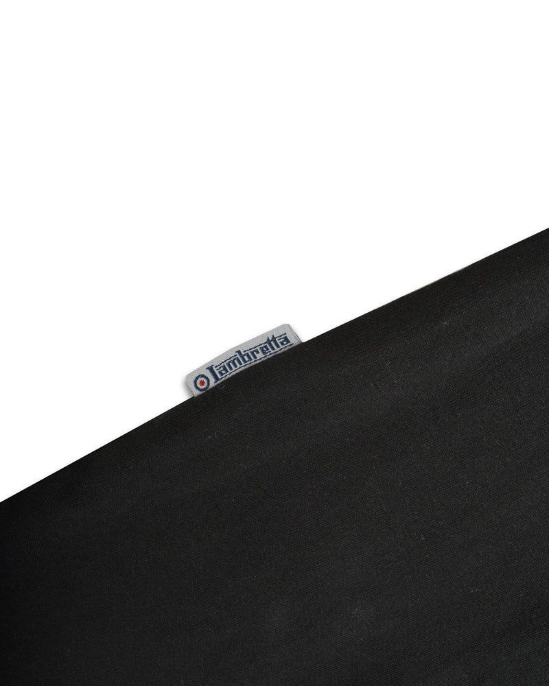 Lambretta Black & White Two Tone Badge Polo Shirts