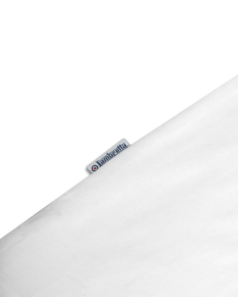 Lambretta White & Black Retro Two Tone Badge Polo Shirts