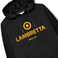 Lambretta Mens Black Logo Hooded Top