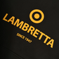 Lambretta Mens Black Logo Hooded Top