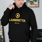 Lambretta Mens Black Logo Hooded Top