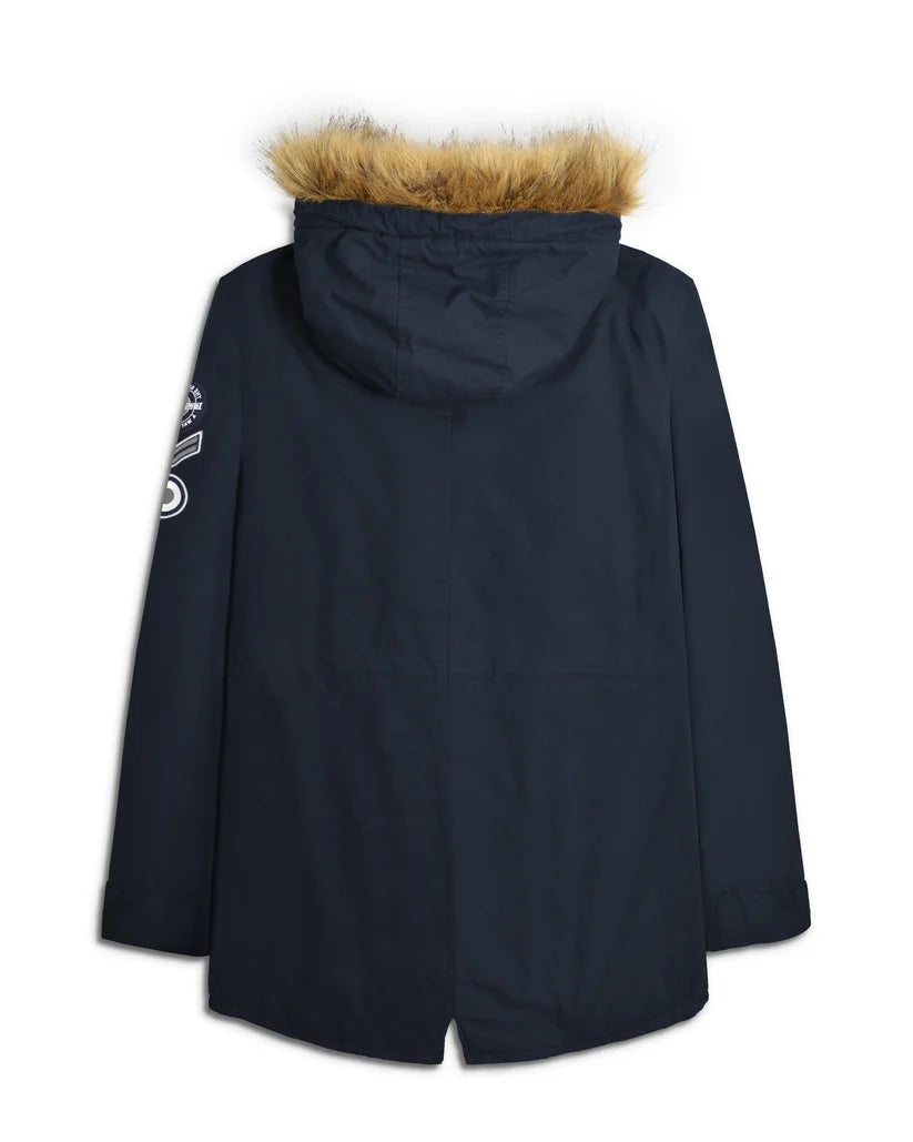 Lambretta Mens Dark Navy Retro Fishtail Parka