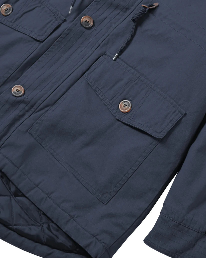 Lambretta Mens Dark Navy Retro Fishtail Parka