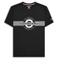 Black t-shirt with Lambretta logo on a white background