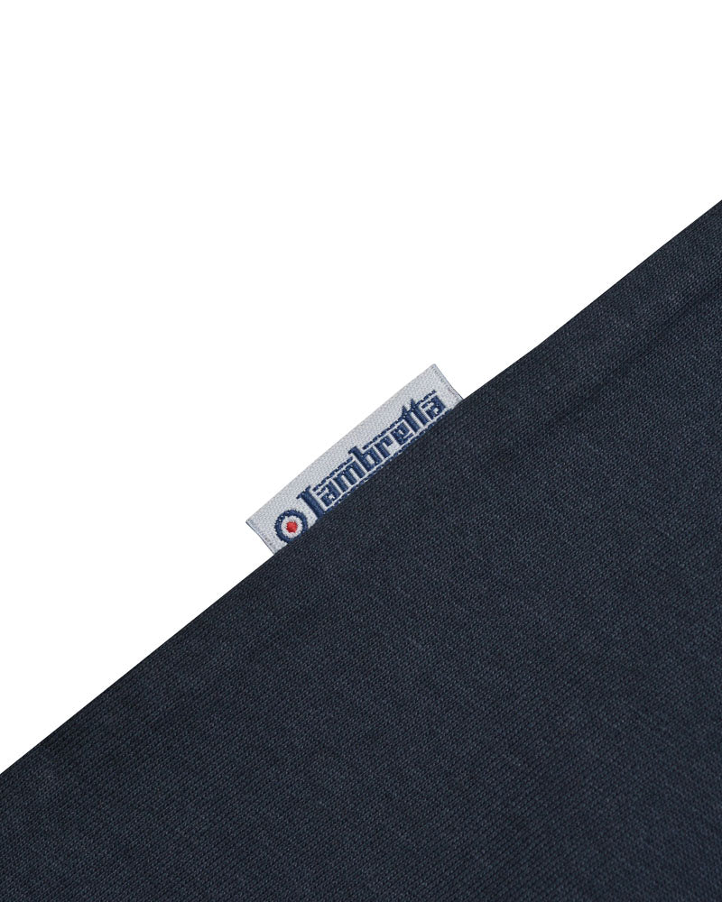 Lambretta Mens Navy Blue Striped Retro T Shirt