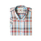 Relco Mens Light Blue Checked Short Limited Edition Sleeved Button Down Shirts