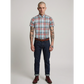 Relco Mens Light Blue Checked Short Limited Edition Sleeved Button Down Shirts