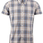 Relco Mens Stone Check Short Sleeved Vintage/Retro Mod Button Down Shirts