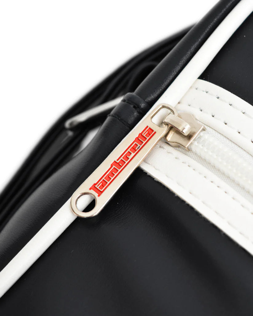 Lambretta Classic Retro Black/White Messenger/Flight Bag