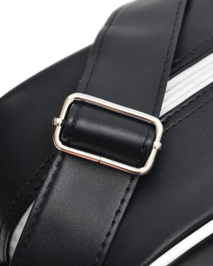 Lambretta Classic Retro Black/White Messenger/Flight Bag
