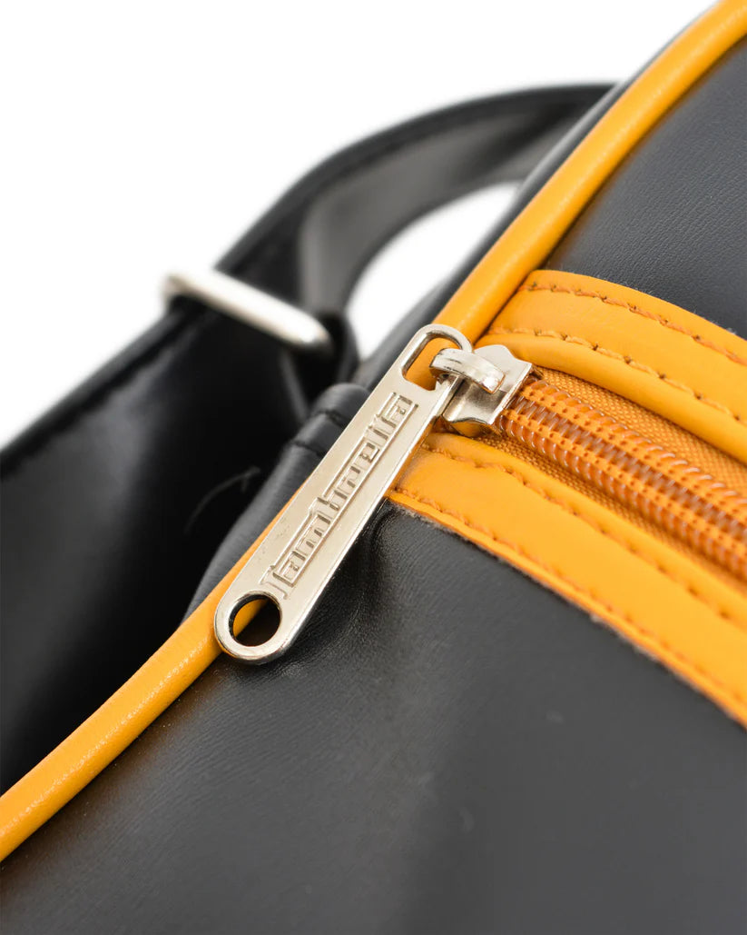 Lambretta Classic Retro Black Mustard Messenger/Flight Bag