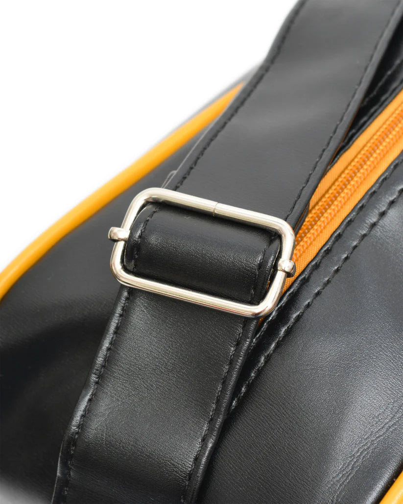Lambretta Classic Retro Black Mustard Messenger/Flight Bag