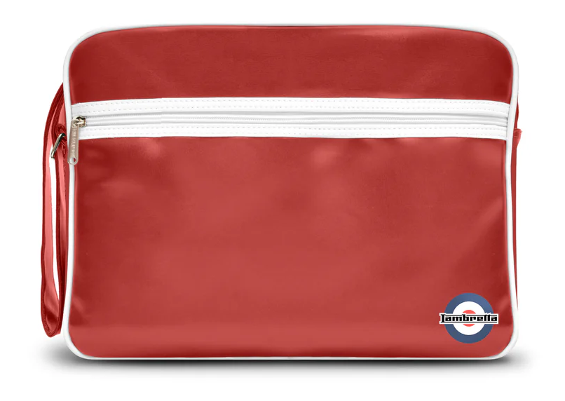 Lambretta Classic Retro Burgundy/White Messenger/Flight Bag
