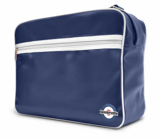 Lambretta Classic Retro Navy/White Messenger/Flight Bag