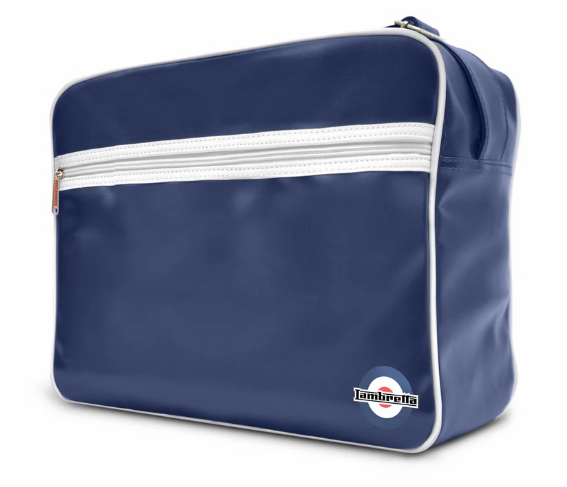 Lambretta Classic Retro Navy/White Messenger/Flight Bag