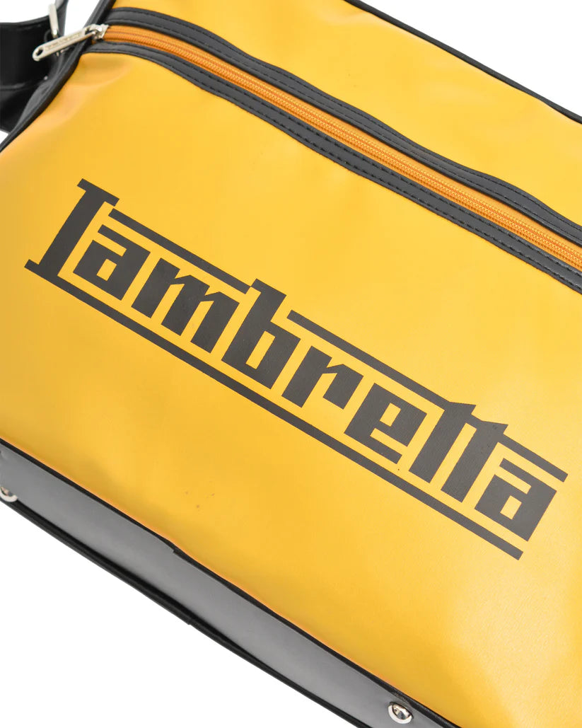 Lambretta Classic Retro Logo Mustard/Black Messenger/Flight Bag
