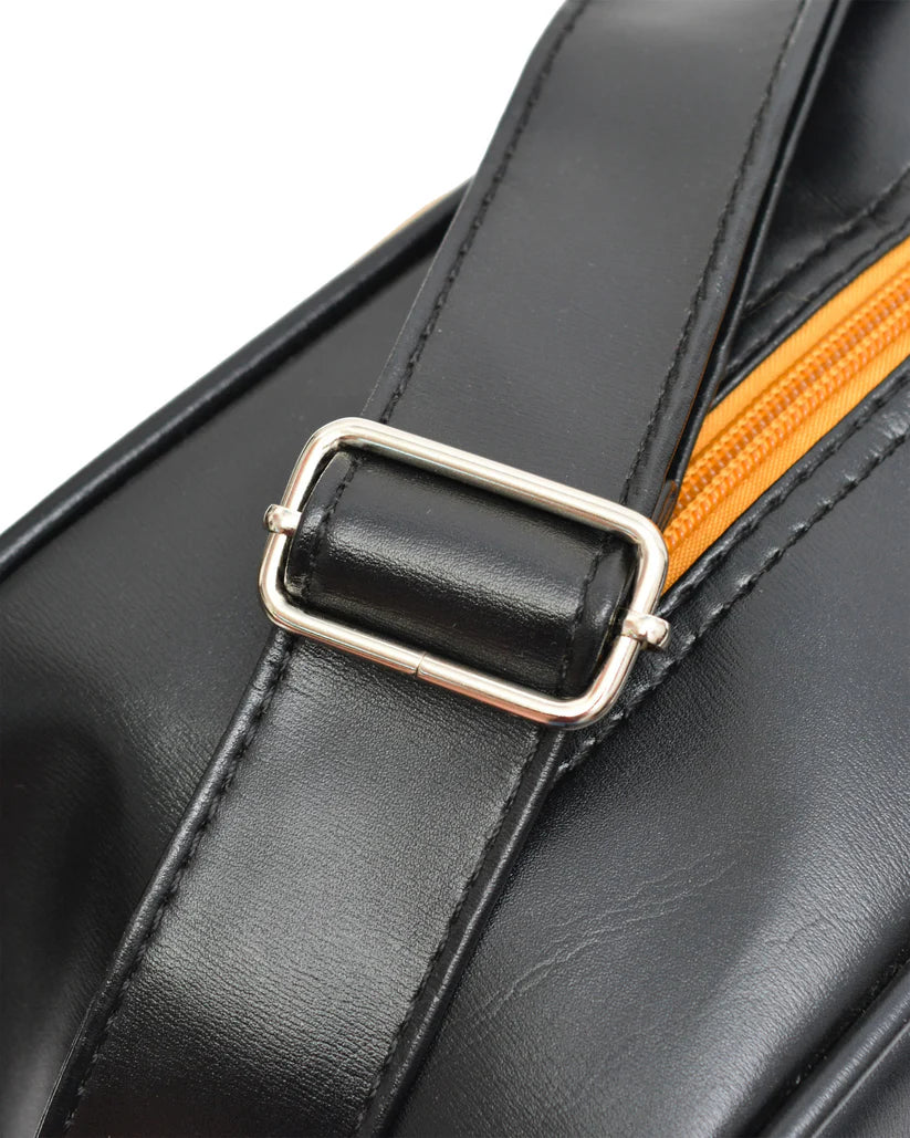 Lambretta Classic Retro Logo Mustard/Black Messenger/Flight Bag