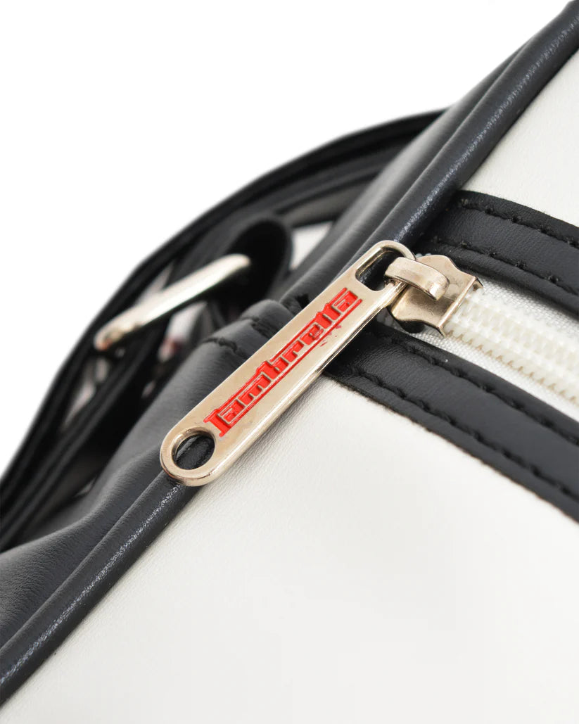 Lambretta Classic Retro Logo White/Black Messenger/Flight Bag