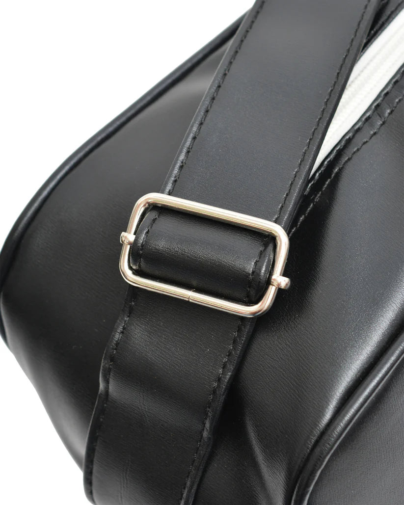 Lambretta Classic Retro Logo White/Black Messenger/Flight Bag
